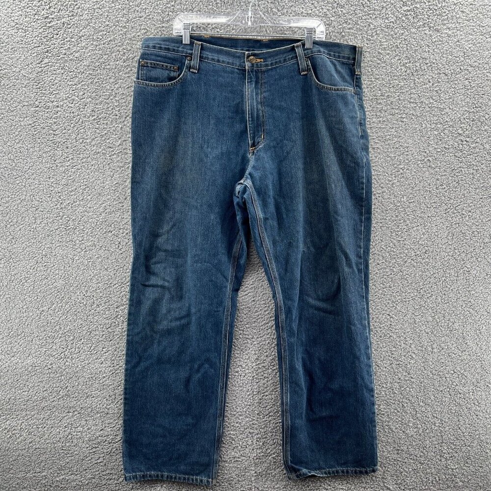Carhartt Jeans Mens 40×32 Relax Fit Straight Leg Blue Stretch Denim Workwear